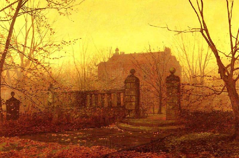 Atkinson Grimshaw Autumn Morning Norge oil painting art